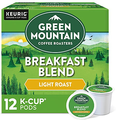 Green Mountain Coffee Breakfast Blend Single-Serve Keurig K-Cup Pods, Light Roast Coffee, 12 Count