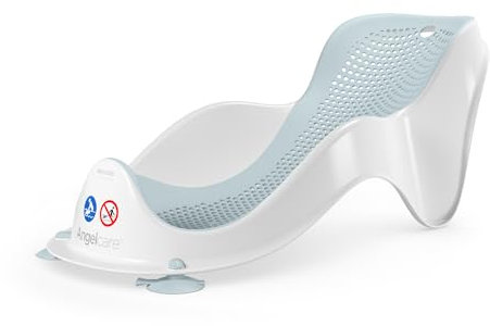 Angelcare Soft Touch Mini Bath Support- Aqua - Newborn Bath Seat, Infant Bathing, Non-Slip, Easy Clean