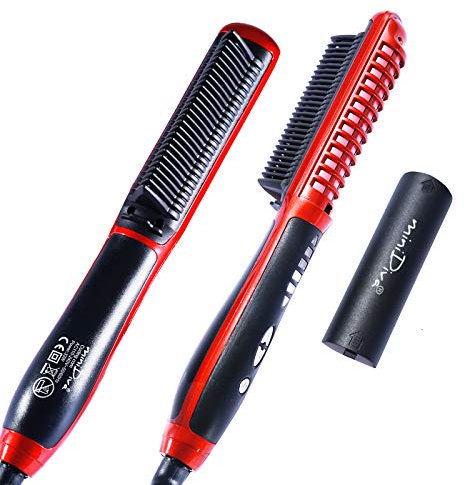 Brosse lisseur cheveux, Défriser les Cheveux Anti Scald Anti Statique Fer à lisser avec Technologie Ionique