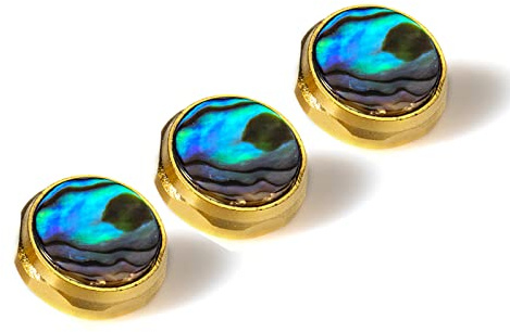 Cheerock Trumpet Valve Caps Finger Buttons Trumpet Replacement Accessories 3Pcs Abalone Shell