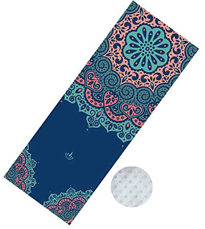 Morbuy Mikrofaser Hot Yoga Handtuch, Yoga Mat 185x65cm rutschfest Fitnesstuch Weich Atmungsaktiv Antirutsch Yogatuch Gilt für Fitness Ausbildung (185x65cm,Mode 1)