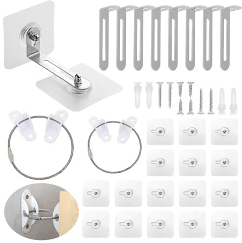 10 Paare Kippsicherung Möbel Kippschutz Schrank Möbel Kippsicherung Ohne Bohren Kippsicherung Kippschutz für Schrank Regal Kommode Belastbarkeit Kippsicherung Möbel für Kleinkinde Haustiere