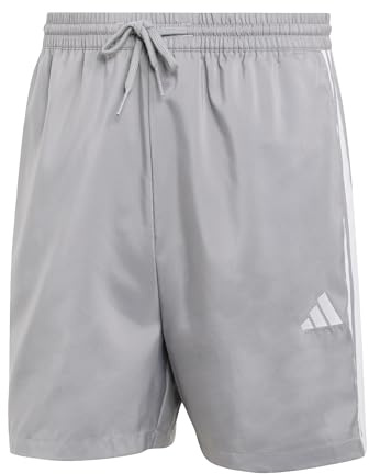 adidas Men's Essential Three Stripes Chelsea Base Short Shorts, Grey Three/White, XL