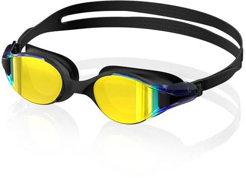 Ambienden Gafas Natación Unisex, Antivaho UV, Puente Nasal Suave, Silicona | Puente Nasal Suave, Campo Visual Amplio, Lentes Antivaho, Protección UV, Comodidad Prolongada
