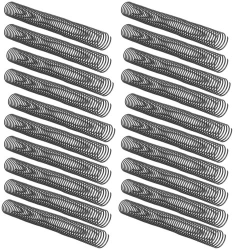 Generic Lot de 20 spirales de reliure en plastique noir 3,8 cm avec 46 trous et boucle unique, peut contenir 320 pages