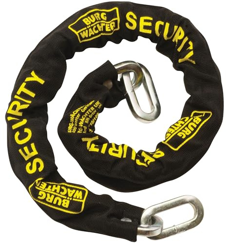 Burg-Wächter Catena di sicurezza GKM 10/100 in oro massiccio, nera, 1 m, la confezione può variare
