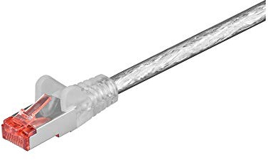 CAT 6 Câbles Ethernet de Liaison, SFTP (PiMF), Transparent, 0.25m Longueur
