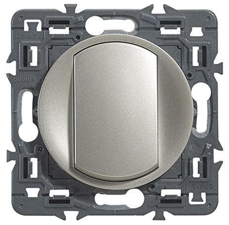 Legrand Celiane LEG99780 - Interruptor pulsador (6 A), color titanio