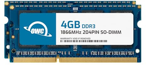 OWC 8 GB (2 x 4 GB) 1867 MHz DDR3 SO-DIMM PC3-14900 204 Pin CL11 Actualización de Memoria, (OWC1867DDR3S08S)
