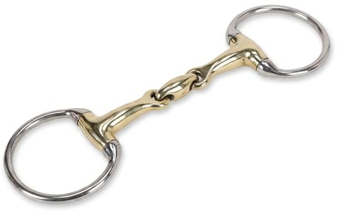 ARBO-INOX Olivenkopfgebiss anatomisch - doppelt gebrochen – ruhige Lage und direkte Zügelhilfe – Argentan-Mundstück, Edelstahl, Verschiedene Größen - Munstück ca. 14 mm