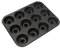 webake Moulle Savarin 12-cavités Gouglof Moule a Gateau en acier au carbone Anti-adhésive Donut Pan pour muffins, biscuits, chocolats, glaçons, savons