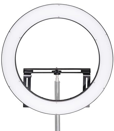 Walimex pro LED Ringleuchte 500 Bi-Color, dimmbares Ringlicht 32 W, Leuchtring mit einzeln schalbaren Sektoren, Selfie Licht mit umfangreichem Zubehör