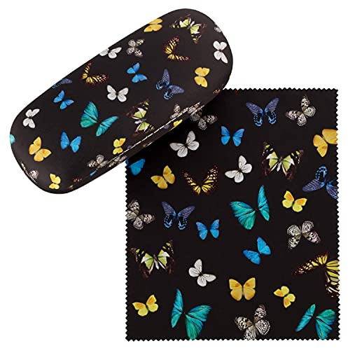 VON LILIENFELD Estuche Gafas Baile de Mariposas Butterfly Funda Ligeramente Estable Colorido Regalo Mujer
