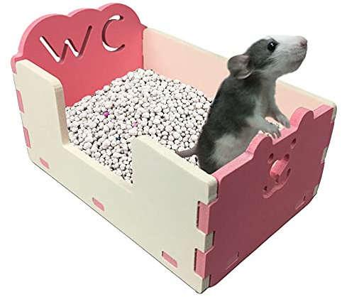 Oncpcare Hamsterklo Kleinecke Ratten-Käfig Katzenklo Ratten-Klo für Käfig Kleintierstreu Wanne Ecktiere Käfig Zubehör