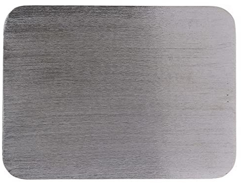 Holyart Piatto portacandele alluminio rettangolare 13,5x10 cm
