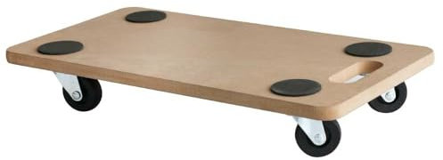 EURO VANADIUM - Plateau Roulant, 58 x 29 x 9,5 cm - Chariot à roulettes, Déplace Meuble, Support Plante - Chariot de Transport, Charges Lourdes, Max 150 kg - Planche a Roulette, Robuste et Durable