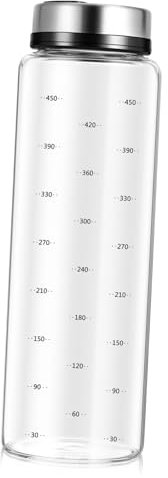 Rotary Glass Seasoning Bottle with Stainless Steel Lid 500Ml Spice Container for Home Kitchen Ideal for Pepper Salt and Herbs