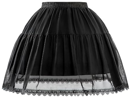 Jupon crinoline pour femme et fille - 2 cerceaux réglables - Jupe en dentelle - Culotte courte Lolita - Jupon pour cosplay - Jupon - Jupe crinoline - Pour robe de cocktail vintage des années 50, A1 -