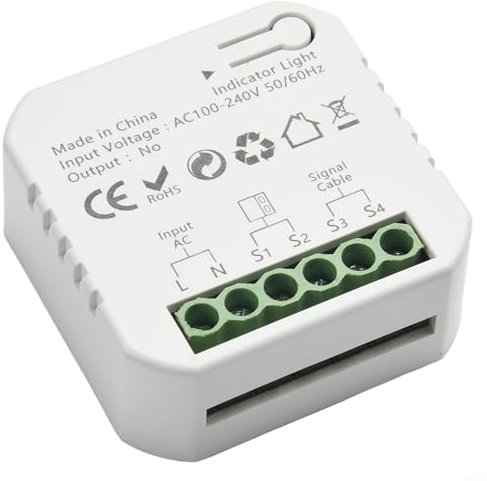 1/2/3 ouvre-porte de garage intelligent 46 x 46 x 18 mm, AC 110-240 V/50/60 Hz, pour ouvre-porte de garage intelligent pour TUYA, pour télécommande pour ZIGBEE (3 pièces)