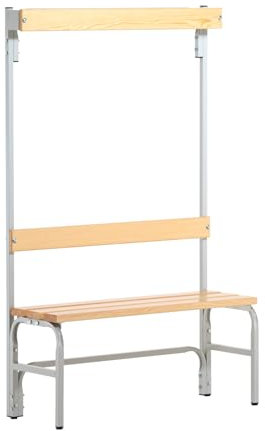 Sypro Umkleidebank für Trockenräume mit Rückenlehne