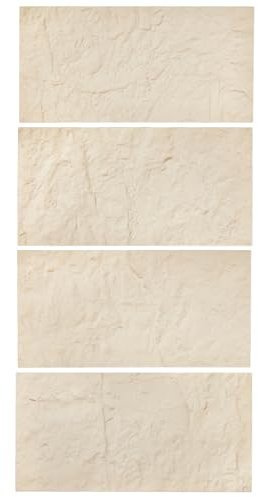 VEVOR Paneles de Pared 3D, Imitación de Piedra Natural de Poliuretano, con Cobertura de 2,97 m², para Techo, Dormitorio, Sala de Estar y Juegos, Color Amarillo Piedra, 4 uds, 1200 x 600 x 30 mm