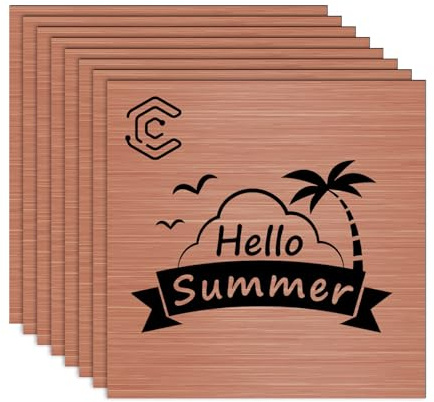 Creatorally Plaque Acrylique pour Gravure Laser, Plaque Plexi Couleur 30x30 cm 1,3mm, Plastique à Graver Bicouche 8 Feuilles Matériau Laser pour Signalétique Décoration (Noir sur Rose Brossé)