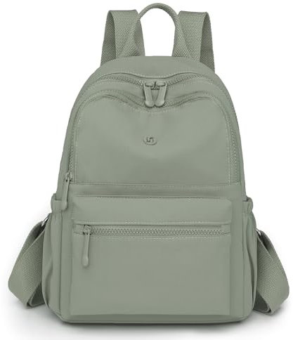 YUESITE Rucksack Damen Wasserdicht Nylon Damenrucksack Casual Daypack Frauen Elegant Schultertasche Cityrucksack Reiserucksack für Reisen Schule Arbeit (Lichtgrün)