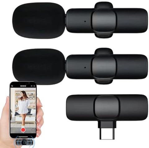 Genérico Micrófono Inalámbrico | Micrófono Portátil | Transmisor De Voz Portátil Wearable Antiestático para Streaming Podcast Vlog Habla Pública