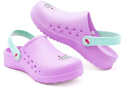 Nurse is Love Zoccoli Donna - Zoccoli Eva Leggeri, Scarpe Casual alla Moda | Regalo Originale per Lei | Design Frontale - Viola 38.5