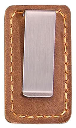 Porte-stylo en cuir avec clip 4,1 x 7,2 cm fente unique pour journaux, cahiers, planificateurs, dossiers, presse-papiers, protection en cuir de voyage