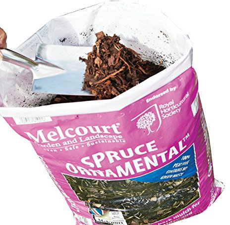 Melcourt Bark Mulch Spruce Ornamental | 60L Bag | Versatile Mulch
