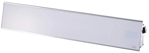 Riscaldatore a infrarossi Burda RELAX GLASS IRA IP65 1,5/2,2 Kw – Controllo tramite telecomando - Alluminio / Vetro bianco– Uso esterno