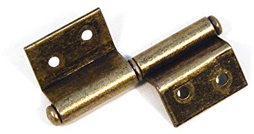 4 stycken 70 x 28 mm järngångjärn två blad rektangulär dörr gångjärn gamla guld möbler antik restaurering butik gamla beslag vintage schabby möbelband vänster