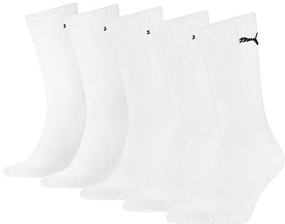 PUMA Unisex strumpor (5-pack), Vit, 43-46 EU