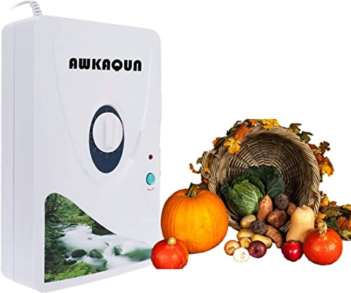 Generador de Ozono 600 mg/h Purificador Ozono de Aire con Temporizador de 60 min para Eliminaciónn de Olor y Desinfección para agua, verduras, fruta