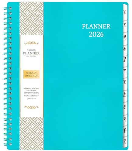 Planner 2026-2027 - Academic Planner from July 2026 - June 2027, 7.7 x 9.8, Calendar Planner 2026-2027, Weekly and Monthly Planner Spiral Bound, Flexible Cover, To-Do List, 12 Monthly Tabs