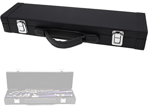 Cheerock Hard Wooden Flute Case - Portable PU Leather, Universal 16 Hole, Perfect for Beginners & Students