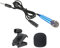 PATIKIL Mini Microphone Portable Vocal Microphone Blue for Voice Recording and Singing with Mic Stand and Cover Pack of 1