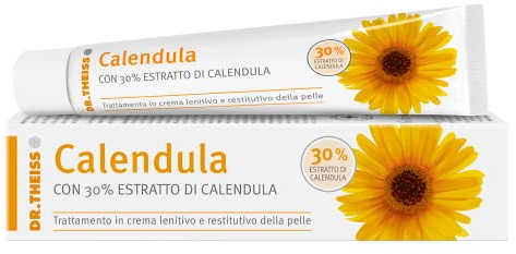 Crema calendula 30% Dr. Theiss pelle secca sensibile. Arrossamenti, punture d'insetto, tattoo. 50 ml