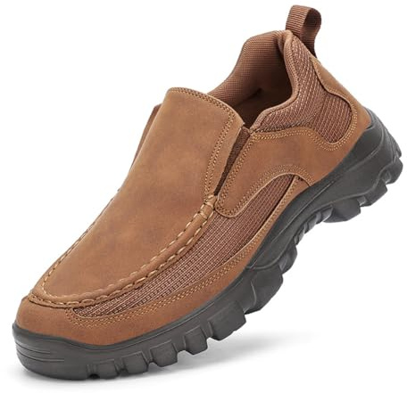 Hombre Zapatillas Deportes Zapatos de Negocios Casual Sneakers Zapatillas de Ciclismo,Marrón,44EU