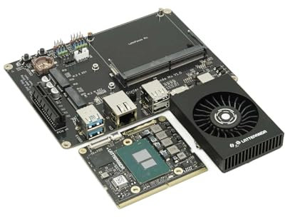LattePanda Mu-Micro x86 Single Board Computer Evaluation Kit with Intel N100 Processor Up to 3.4GHz, 8GB LPDDR5 RAM, 64GB eMMC, 4K Triple Display/USB 3.2/PCIe 3.0/SATA 3.0 for Prototype Design