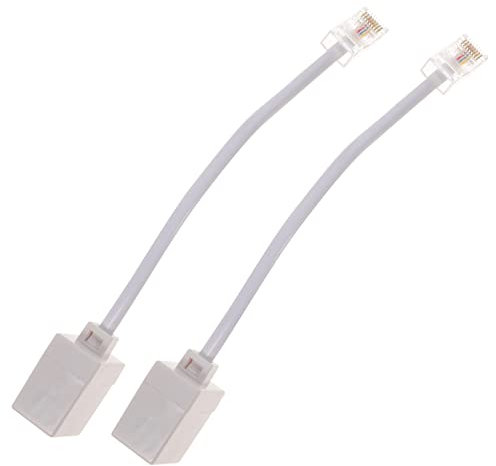 Hoement Adattatore Da 8p4c a 6p4c 2 Pezzi, Convertitore Cavo Telefonico a Rete Compatto e Portatile, Connettore Femmina 8p4c a Maschio 6p4c Per Dispositivi Telefonici Analogici e Rete Domestica