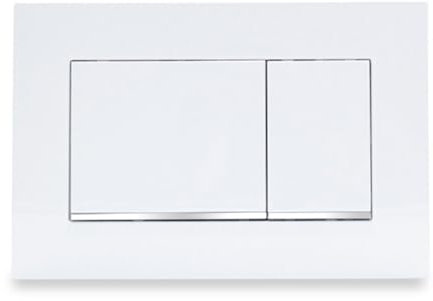 YOPOTIKA Betätigungsplatte mit 2- Mengenspülung, ABS Zweimengenspülung Betätigungsplatte Toilettenspülkasten Ersatzteil kompatibel mit Geberit Sigma 30 (Weiß)