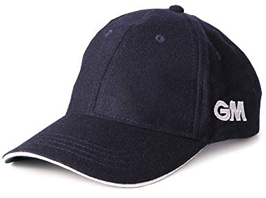 Gunn & Moore GM | Cricket Hat | Cricket Cap | Pre-Shaped Two-Tone Peak | Brushed Twill | Easi-Fit Hook-and-Loop Fastener | One Size Fits All | 51-63 cm Circumference | Navy