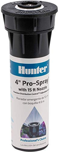 Hunter Industries RTL2001PROS0415A Hunter Pro 4 Pop-up Sprinkler with 15' Adjustable Spray and Nozzle, Black, Color