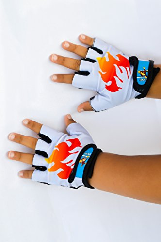 HANG Monkey Bar Gloves for Kids 5-6 Years with Grip Control Parkour & Bike Gloves