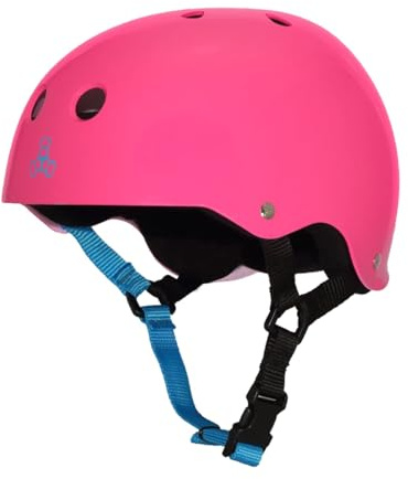 Triple Eight Sweatsaver Liner Skateboarding Helmet, Neon Fuschia Glossy, Medium
