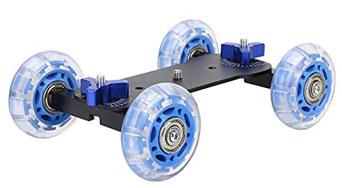 Aigid Kamera Dolly Skater，Mini Desktop 10KG Lastschiene Roller Track Slider Dolly Skater Auto für DSLR Kamera Camcorder