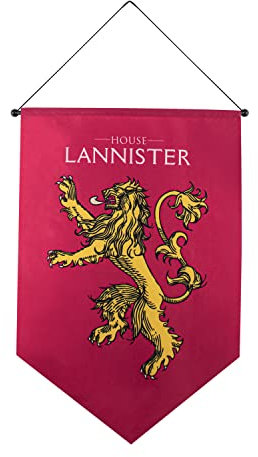 Cinereplicas Game of Thrones - Lannister banderola de pared 100 * 55cm - Licencia Oficial