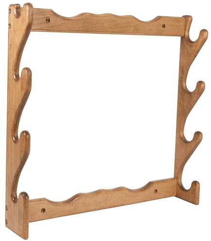 Präsentiert Einen Vertikalen Waffenständer, Einen Waffenständer Zur Wandmontage, Zur Aufbewahrung Und Präsentation Von Bis Zu 4 Gewehren Oder Schrotflinten, Machen Sie Ihn Einer Teuren Ergänzung Ihrer